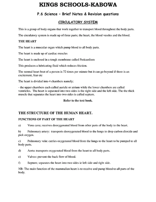 P6 Science-Notes &Amp; Guiding Qns