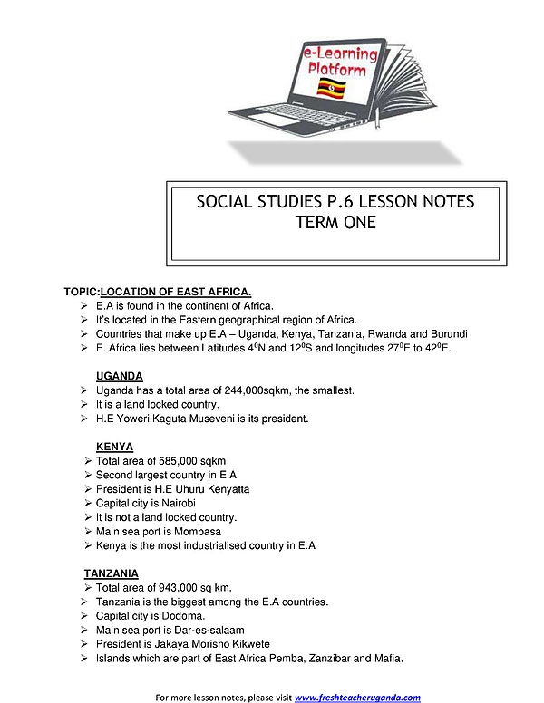 P.6 SST Note Term 123
