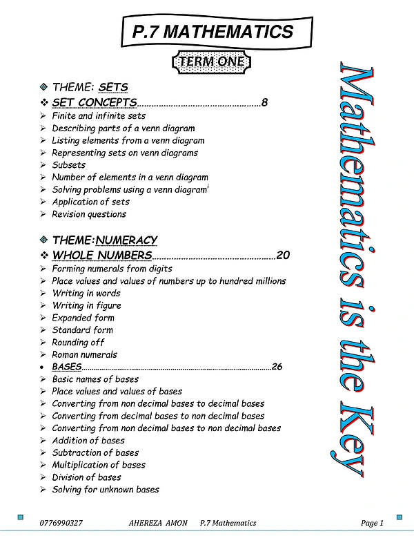 p7 mtc notes