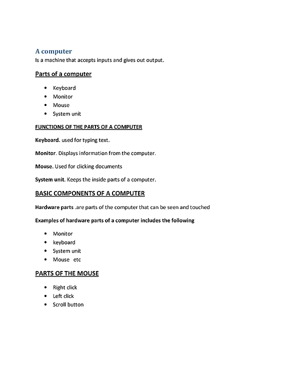 ict theory primary