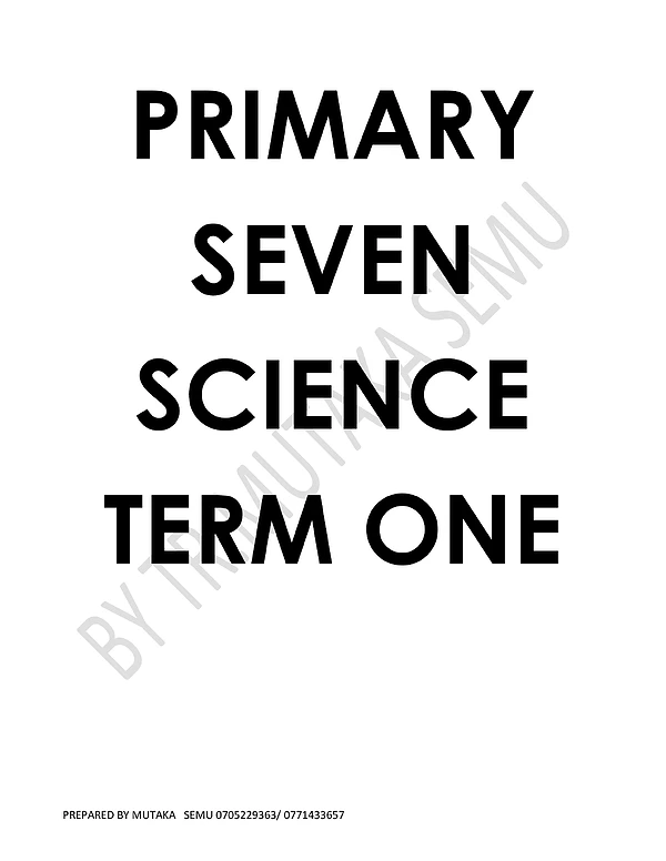 p.7 science notes - fresh teacher's library