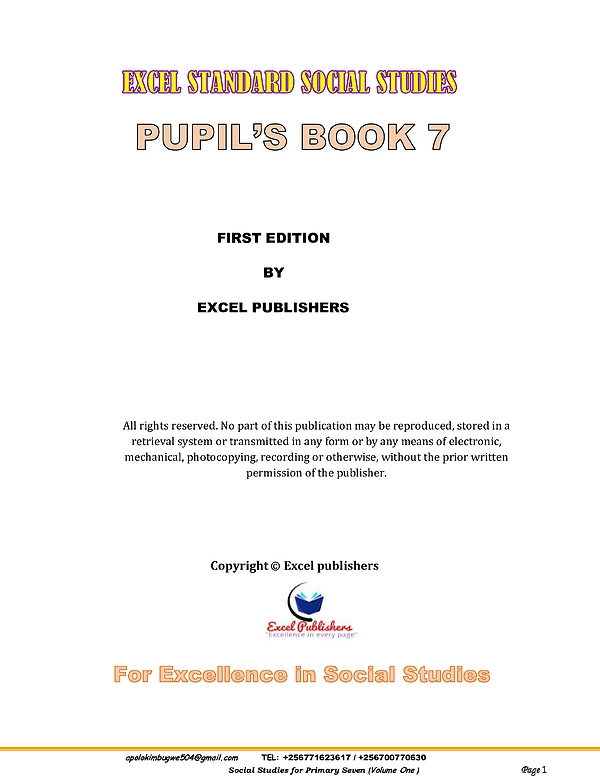 Excel p.7 SST Term I