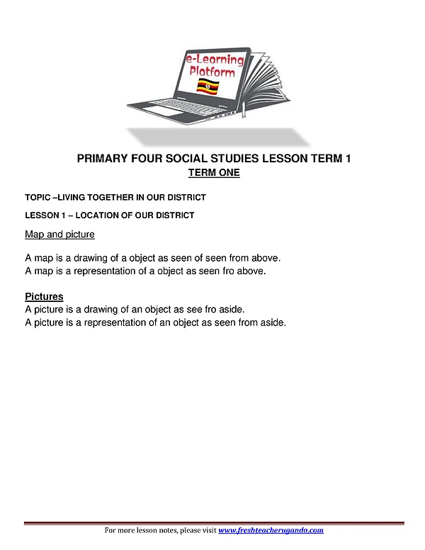 sst lesson notes for p.4 all terms