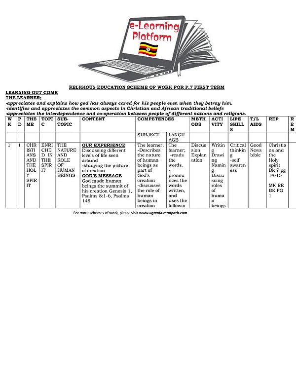 p.7 r.e scheme of work term 3 1