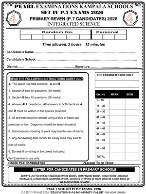 PEARL P7 Pre ple 2026 set 4 all subjects full set