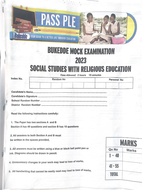 dr sst bukedde mock 2023