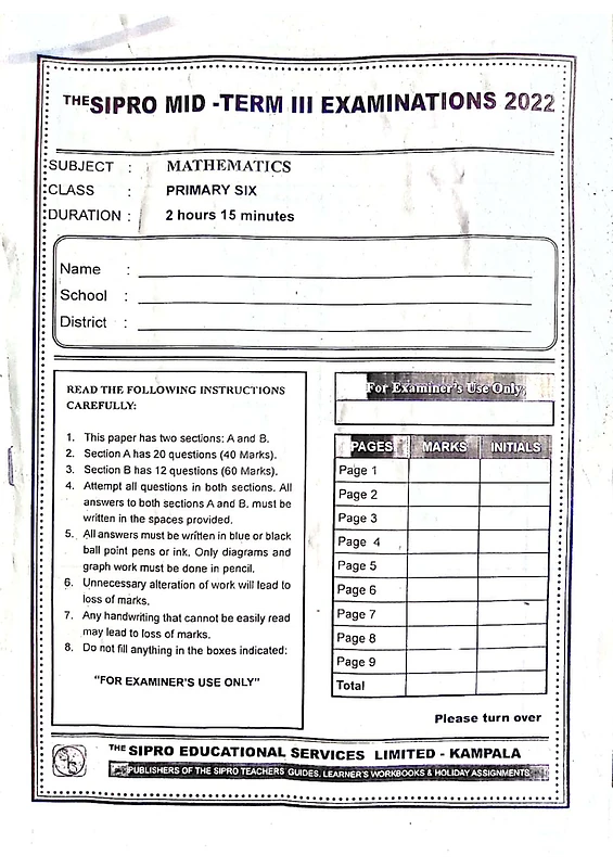 MTC P6 Sipro Mid Term 3 2022