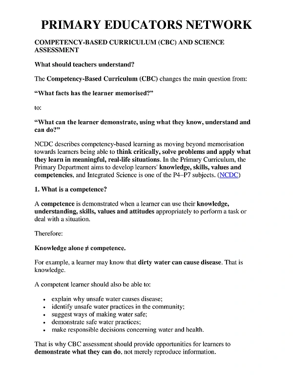 understanding cbc teaching and assessment