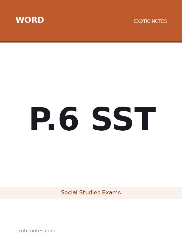 p.6 sst mid term 3 exams