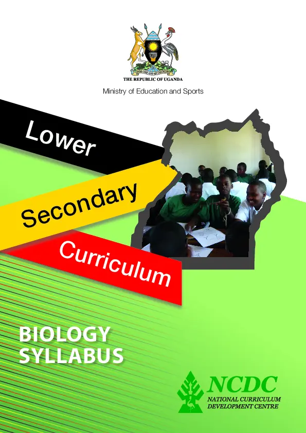 new lower secondary - biology syllabus uganda (new curriculum)