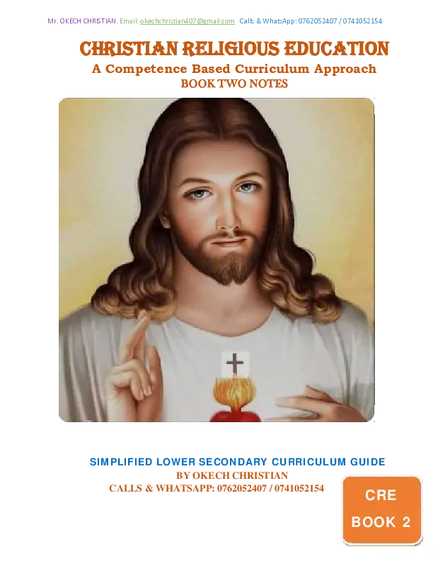 senior two (s.2) cre notes (new competence based curriculum) - oketch christian