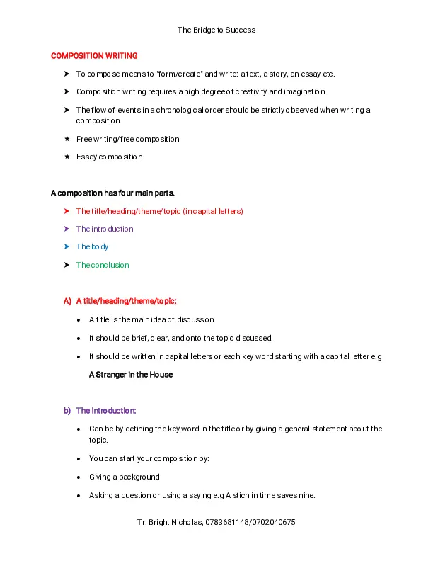 composition writing in english