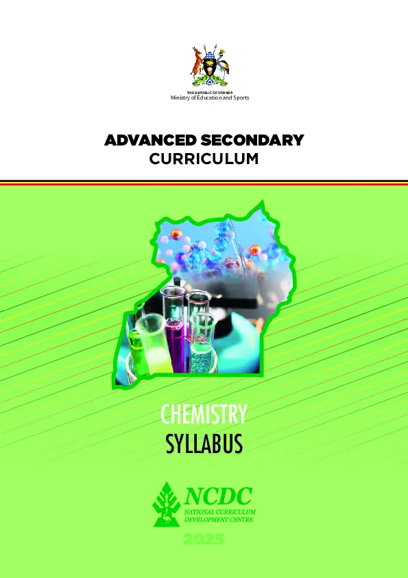chemistry syllabus - new a level curruculum by ncdc (2025)
