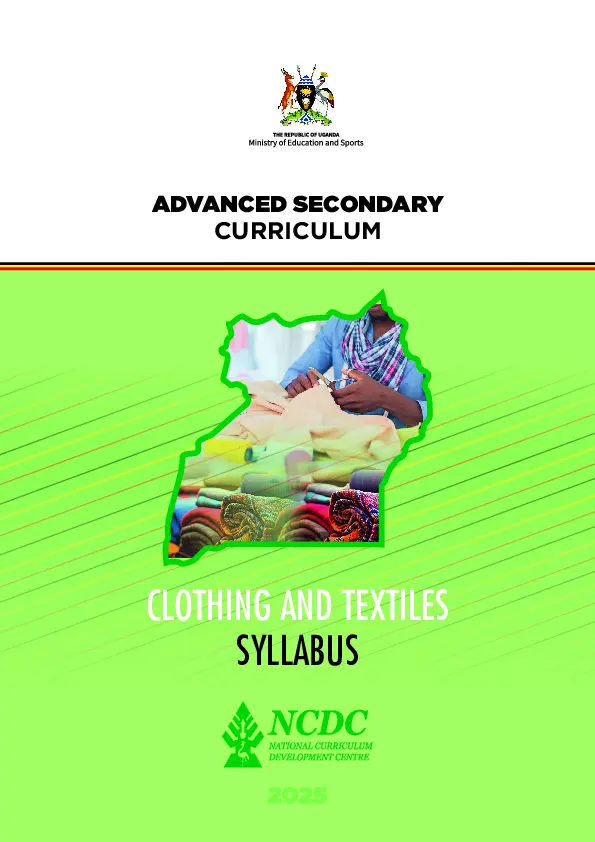 clothing and textile syllabus - new a level curruculum by ncdc (2025)