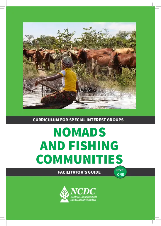 curriculum for special interest groups (nomads and fishing community) - facilitators guide