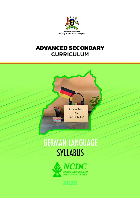 german language syllabus - new a level curruculum by ncdc (2025)