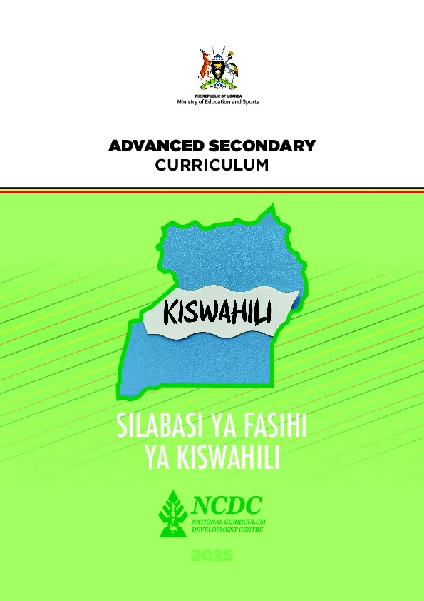 kiswahili syllabus - new a level curruculum by ncdc (2025) - silabasi ya fasihi ya kiswahili
