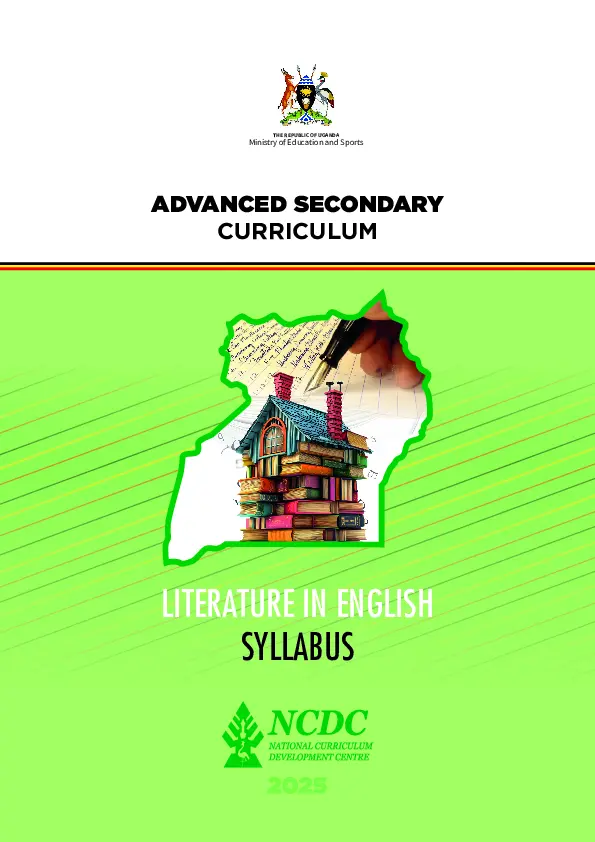 literature in english syllabus - new a level curruculum by ncdc (2025)