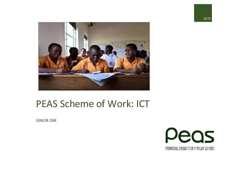 s1 computer (ict) scheme of work - new curriculum