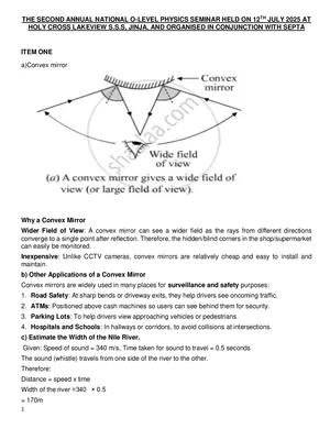 s.4 physics seminar solutions for new curriculum at holy cross, jinja - 2025