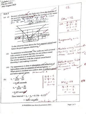 wakissha mocks 2025 uce physics paper one with answers marking guide