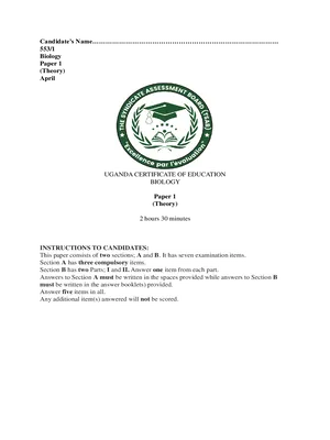 syndicate mocks 2025 uce biology paper 1