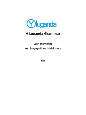 luganda grammar notes - eng;ish to luganda book