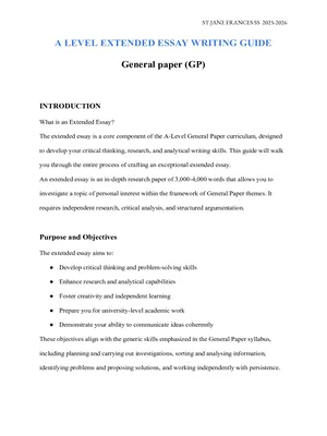 a level gp general paper notes extended essay guide