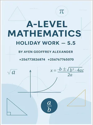 a level mathematics holiday work