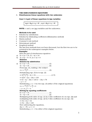 a level pure mathematics students book 1 - mathematics for an a-level student 