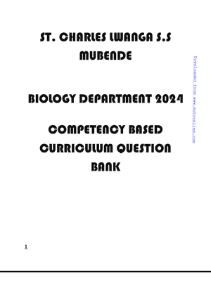 biology question bank for new competence based curriculum