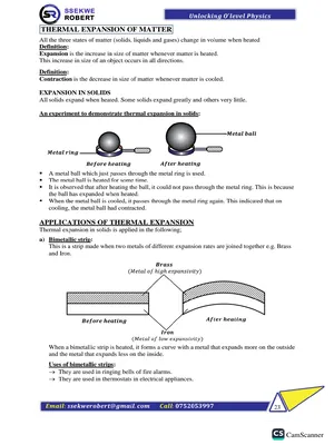 heat - thermal expansion of matter
