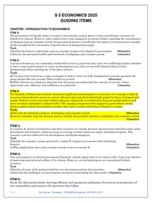 new a level curriculum economics sample scenario based items