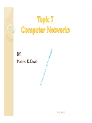 a level computer networks notes