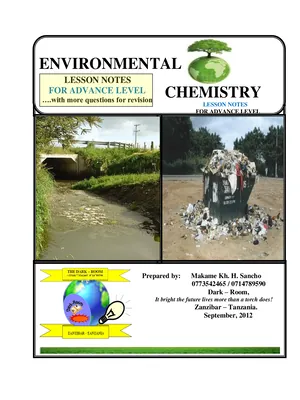 advanced level environmental chemistry notes