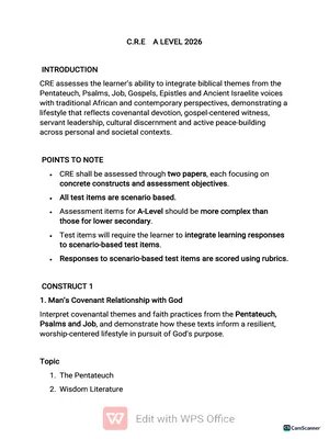 elements of construct for cre divinity new a level curriculum