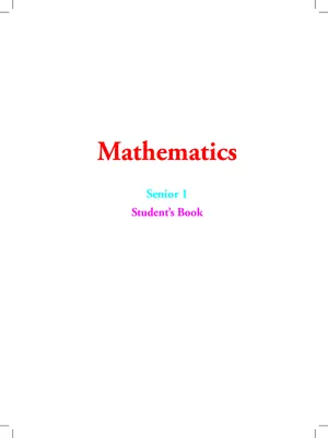 senior one s1 mathematics book for rwanda schools