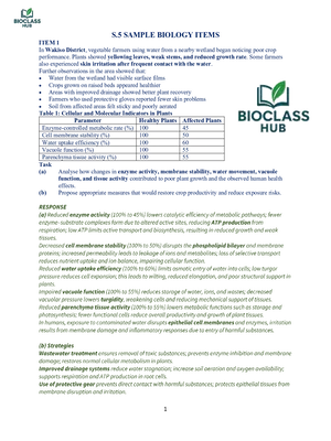 s.5 biology cell biology scenario items with answers bioclass hub