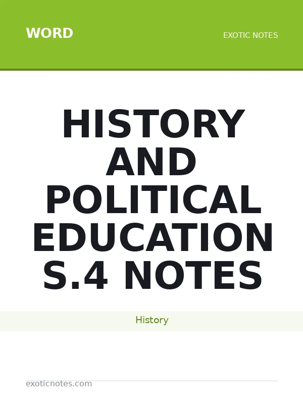 history and political education s.4 notes