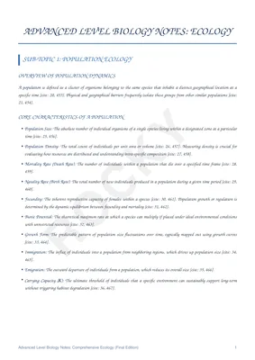 cbc a'level biology ecology notes
