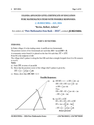 a level pure mathematics practice items with solutions