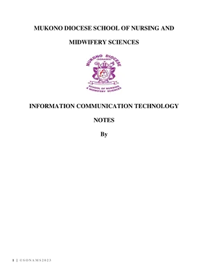 mukono diocese school of nursing and midwifery sciences subsidiary ict notes