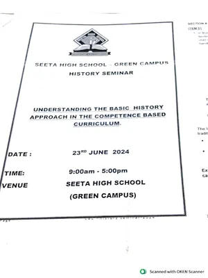 history seminar scenario based questions and answers seeta high