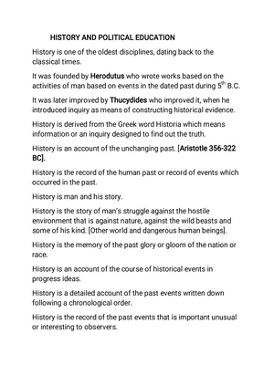 o level (s1 - s4) cbc history and political education notes