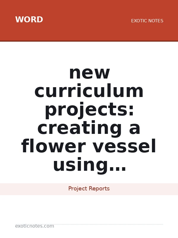 new curriculum projects: creating a flower vessel using glass waste bottles for sustainable development