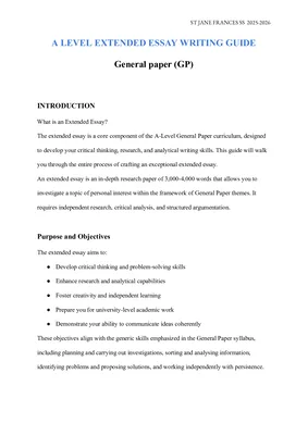a level gp extended essay guide
