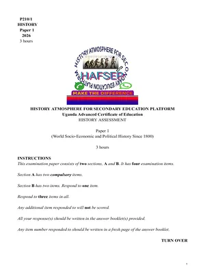 history paper 1 mid term 2 paper