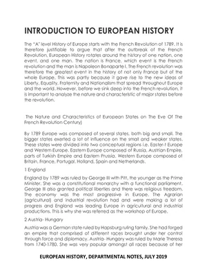 a level european history notes-