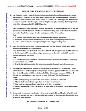 o'level math scenario qns