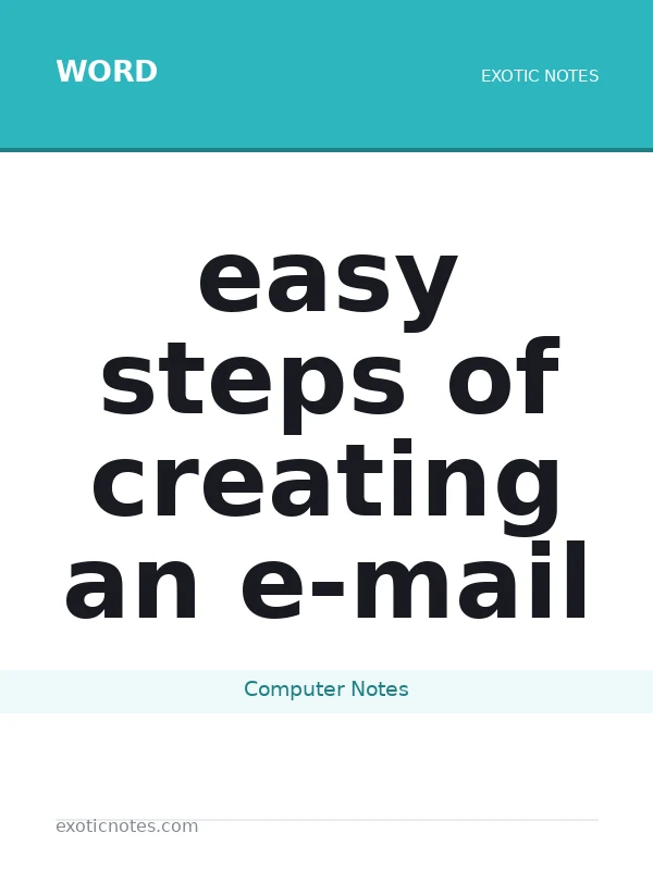 easy steps of creating an e-mail